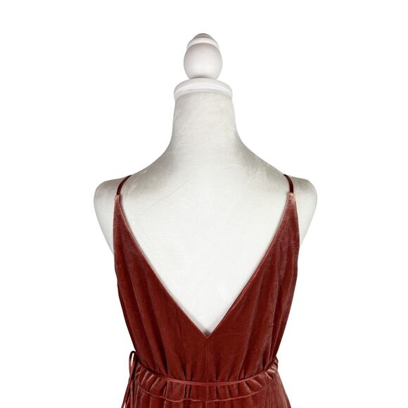 Jenny Yoo Andi Velvet Maxi Dress Cinnamon Rose 12 NEW - Picture 9 of 13